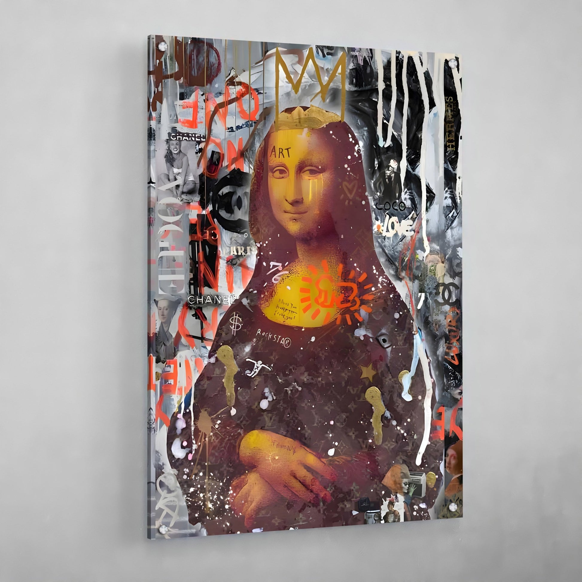 Mona Lisa Graffiti Canvas Wall Art - Luxury Art Canvas