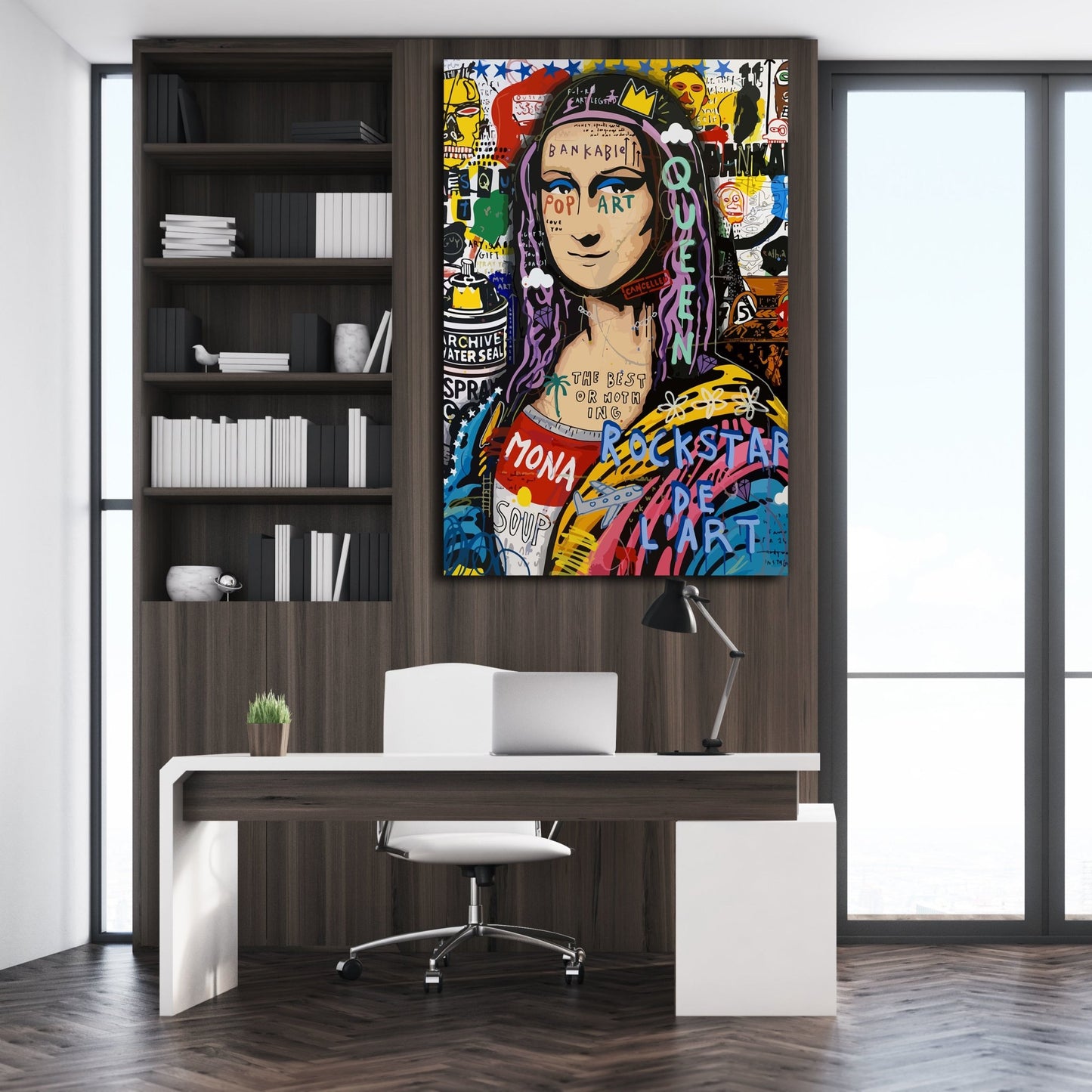 Mona Lisa Graffiti Wall Art - Luxury Art Canvas