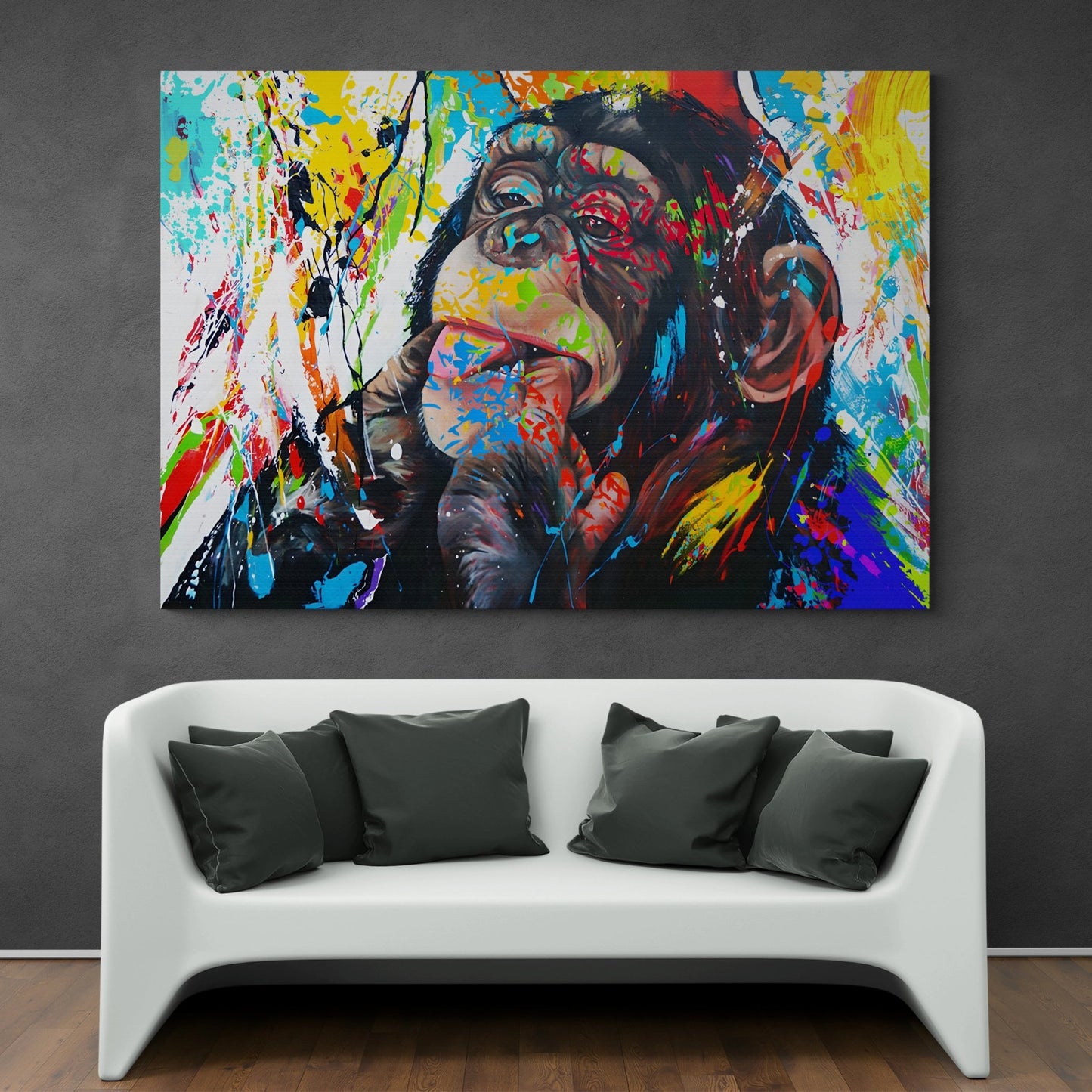 Monkey Pop Art Canvas - Luxury Art Canvas