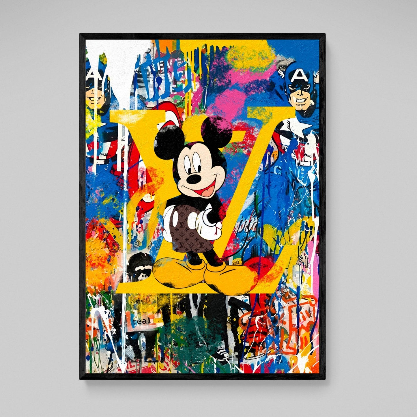 Mouse Louis Vuitton Wall Art - Luxury Art Canvas
