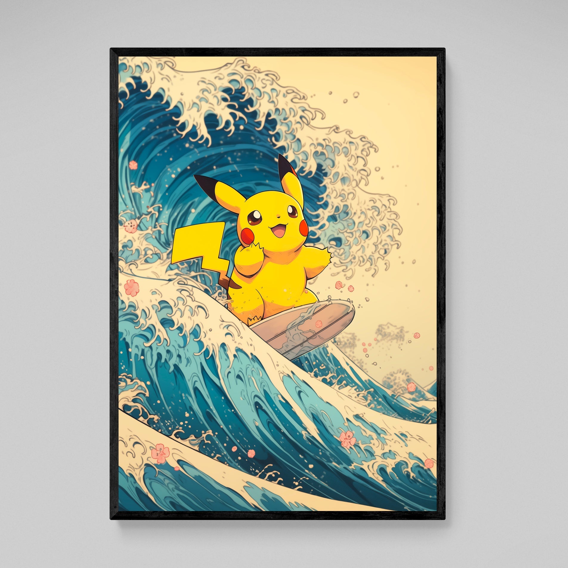 Pika Wave Anime Wall Art - Luxury Art Canvas