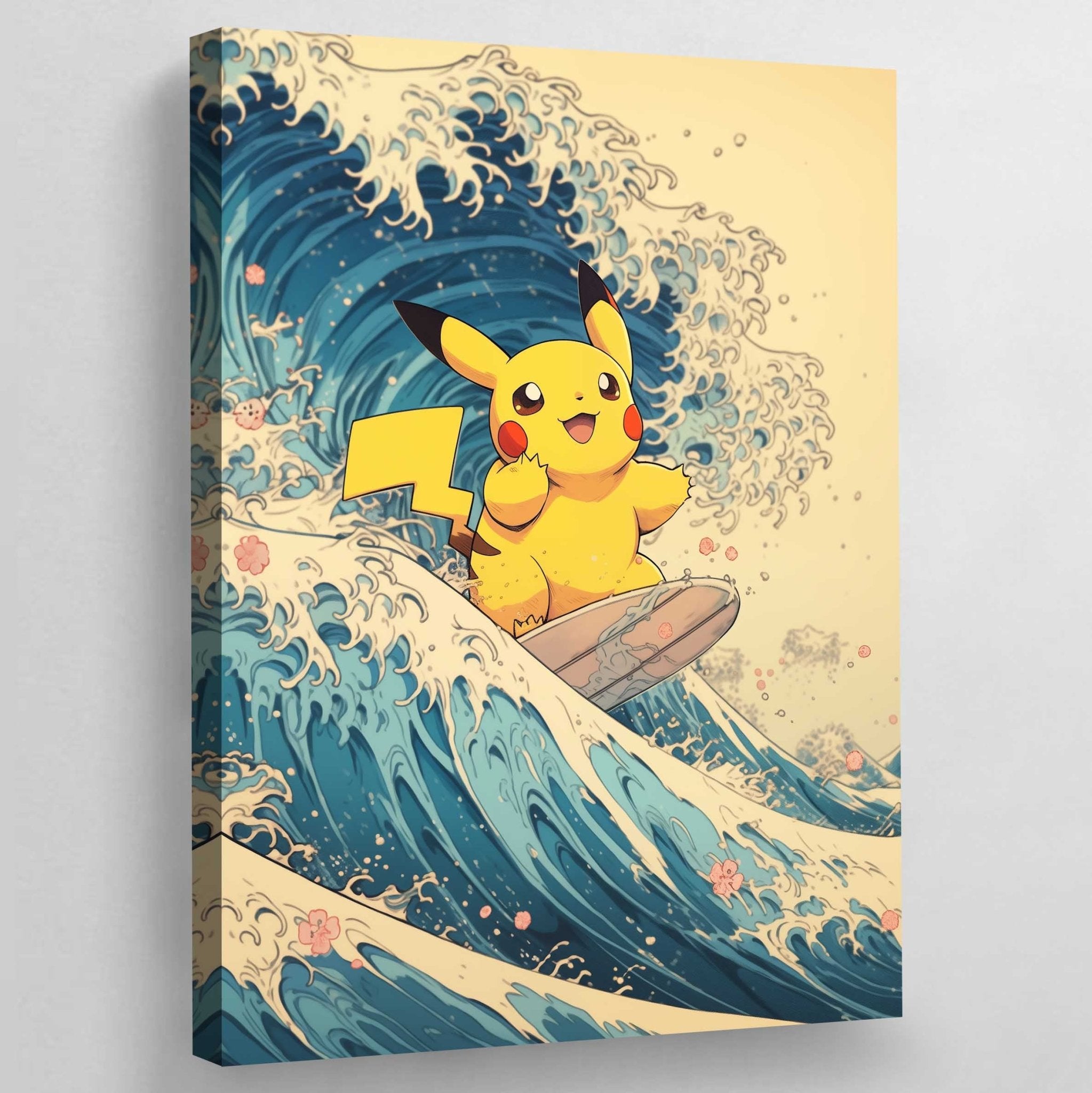 Pika Wave Anime Wall Art - Luxury Art Canvas
