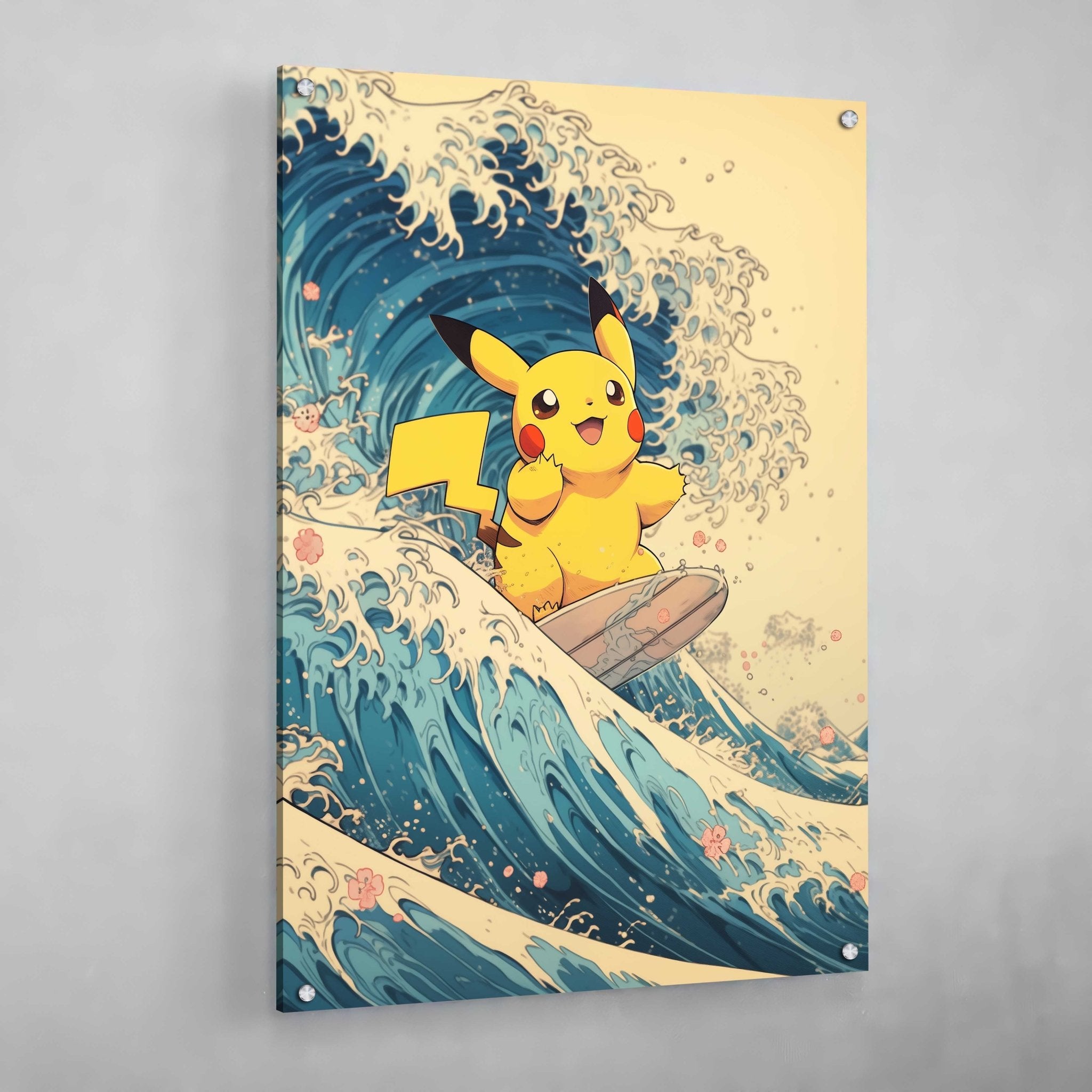 Pika Wave Anime Wall Art - Luxury Art Canvas