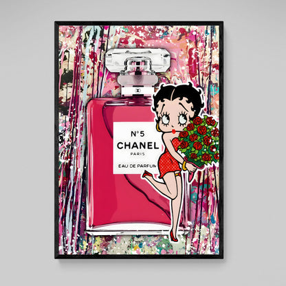 Pink Chanel Perfume Wall Art - Luxury Art Canvas