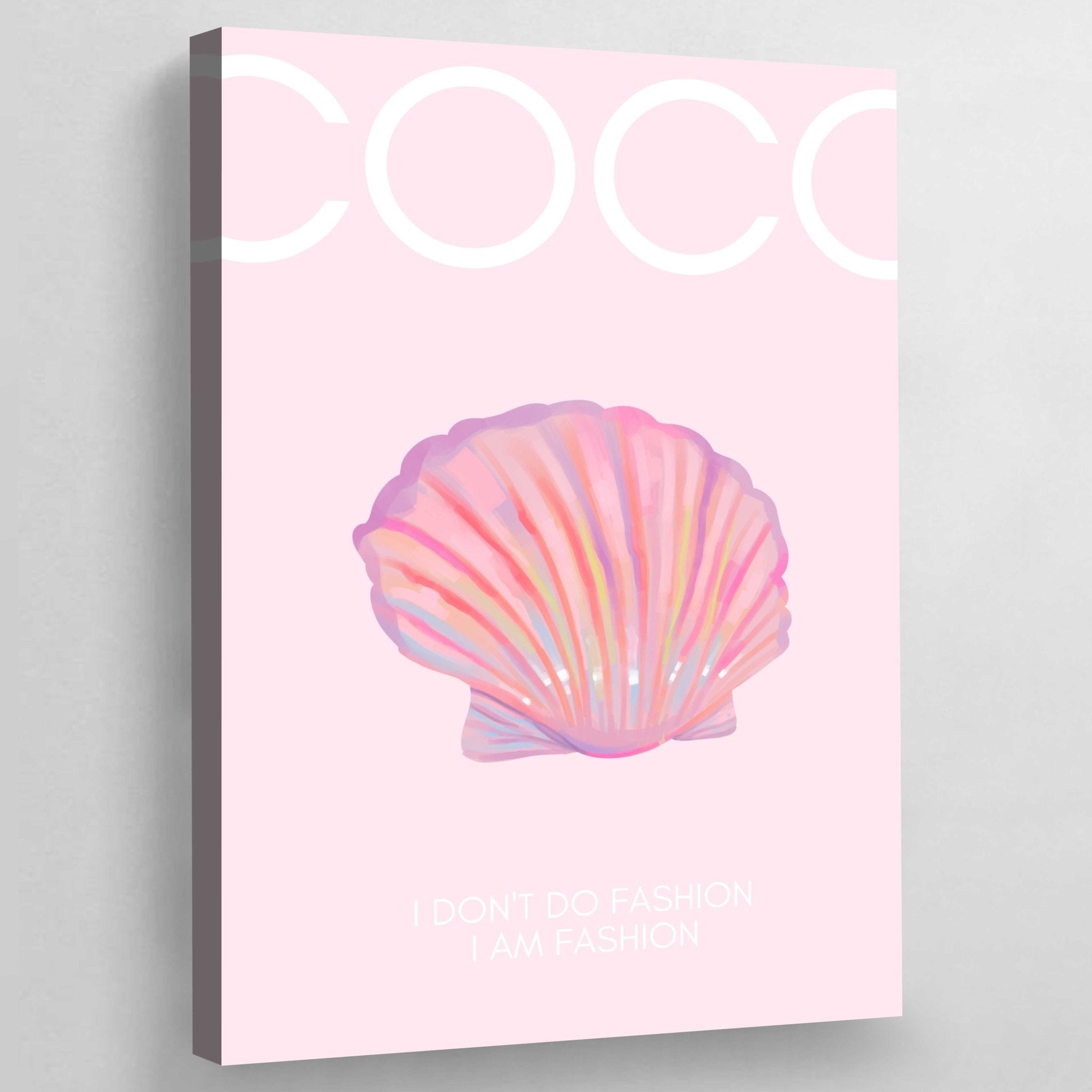 Pink Coco Chanel Canvas Wall Art - Luxury Art Canvas