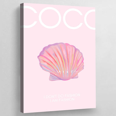 Pink Coco Chanel Canvas Wall Art - Luxury Art Canvas