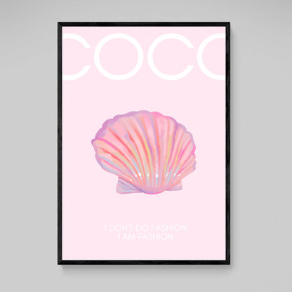 Pink Coco Chanel Canvas Wall Art - Luxury Art Canvas