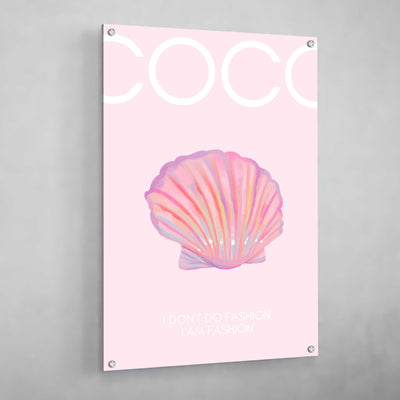 Pink Coco Chanel Canvas Wall Art - Luxury Art Canvas