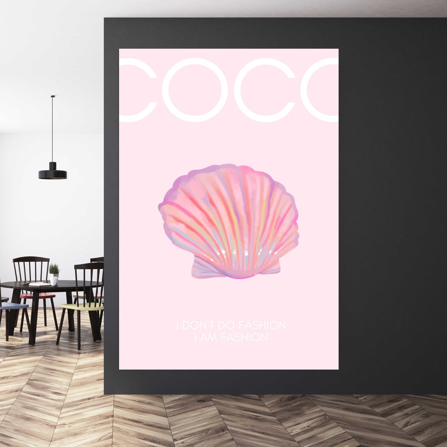 Pink Coco Chanel Canvas Wall Art - Luxury Art Canvas