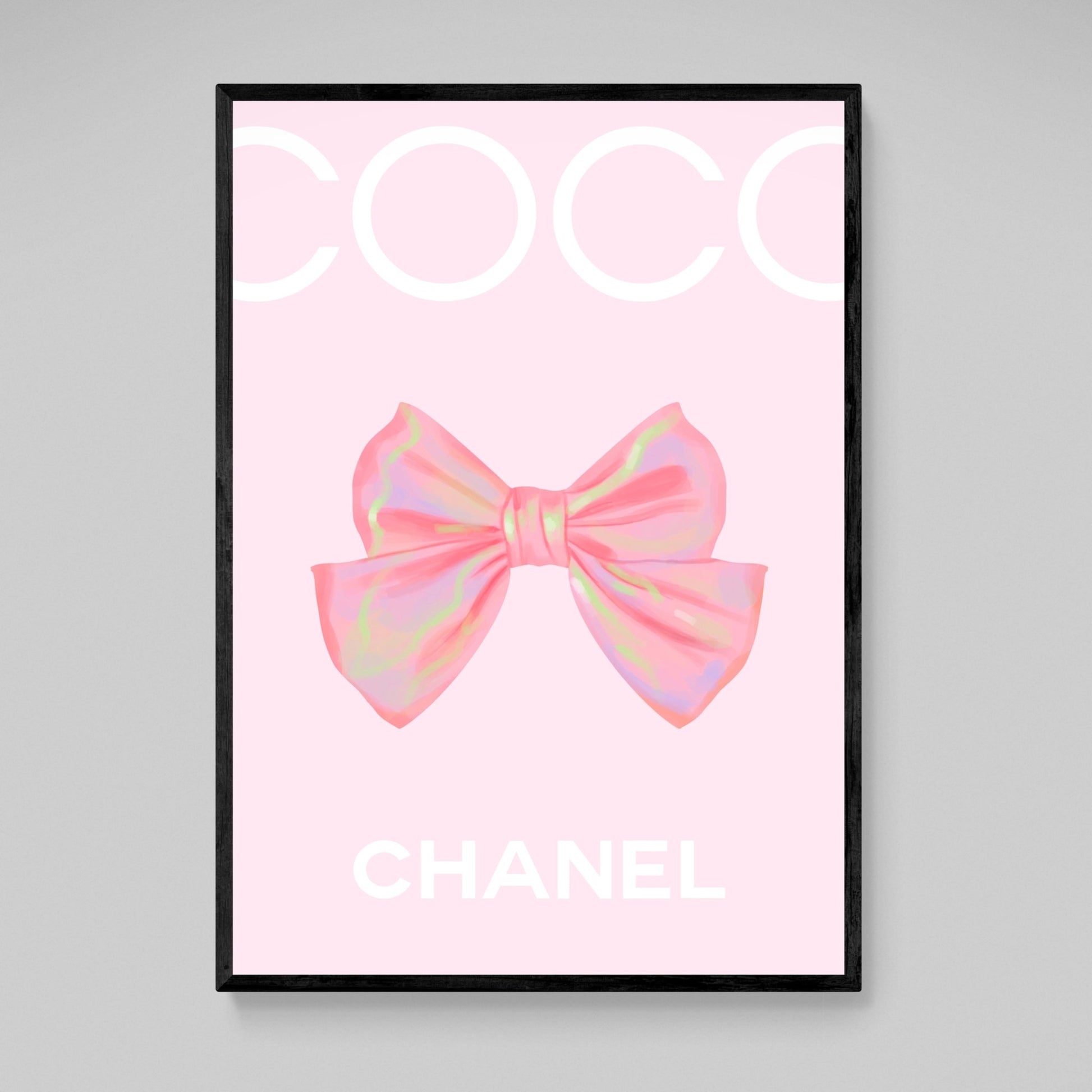 Pink Coco Chanel Wall Art - Luxury Art Canvas