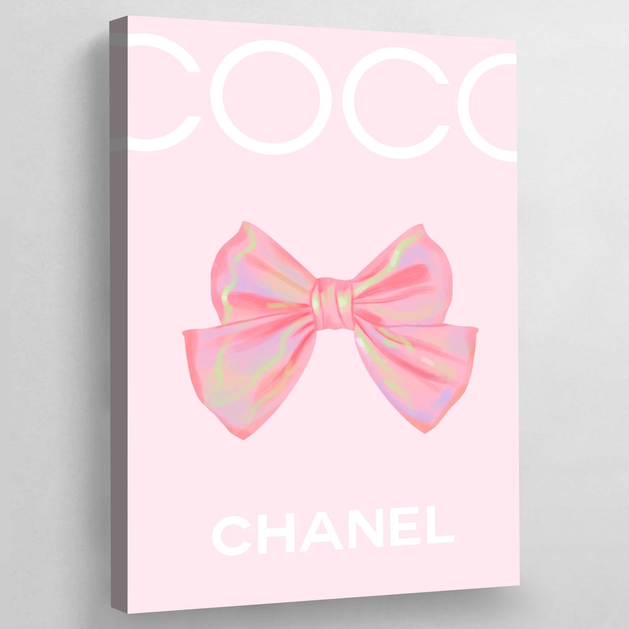 Pink Coco Chanel Wall Art - Luxury Art Canvas