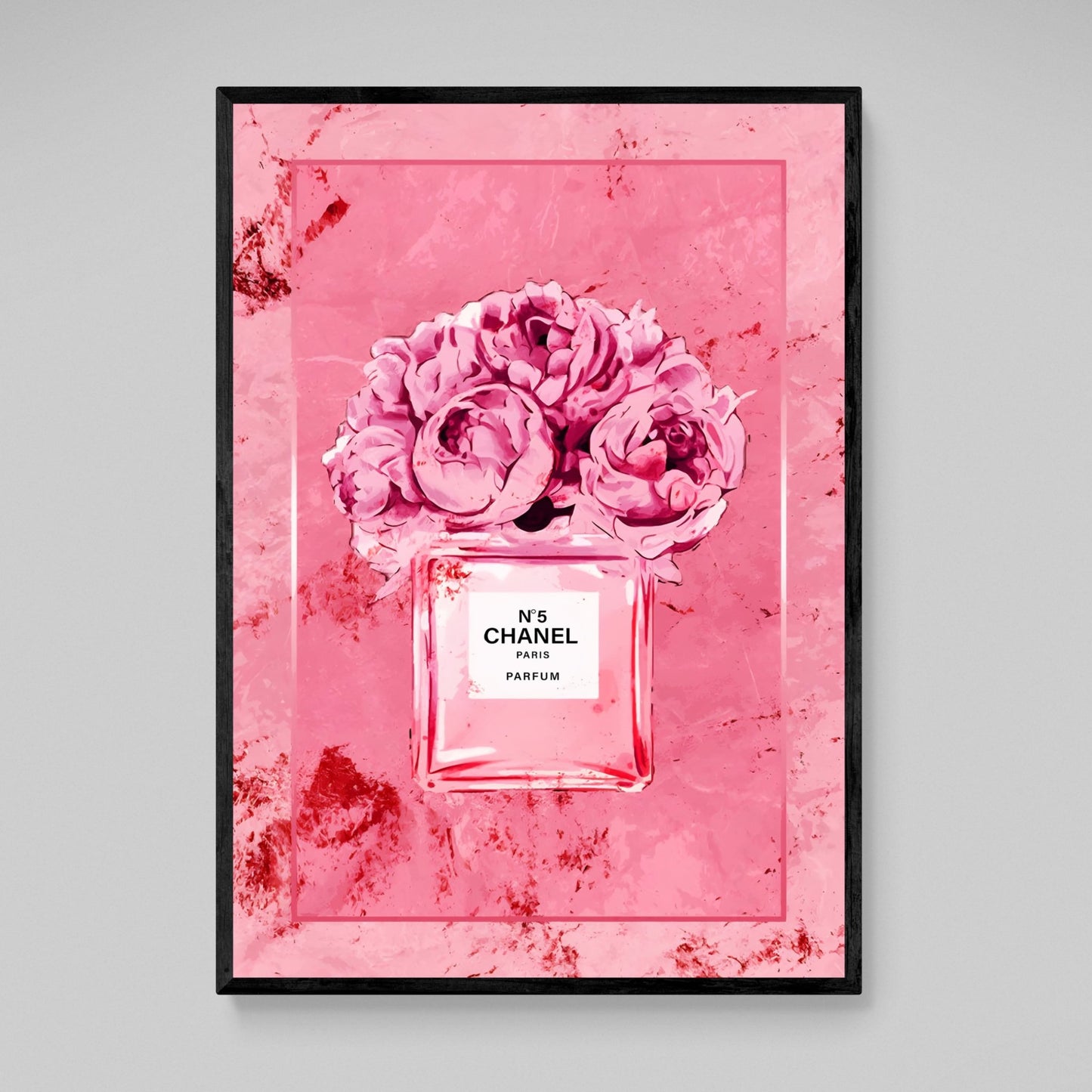 Pink Perfume Chanel Wall Art - Luxury Art Canvas