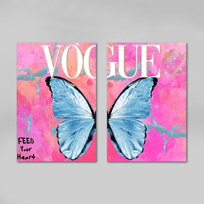 Pink Vogue Wall Art - Luxury Art Canvas