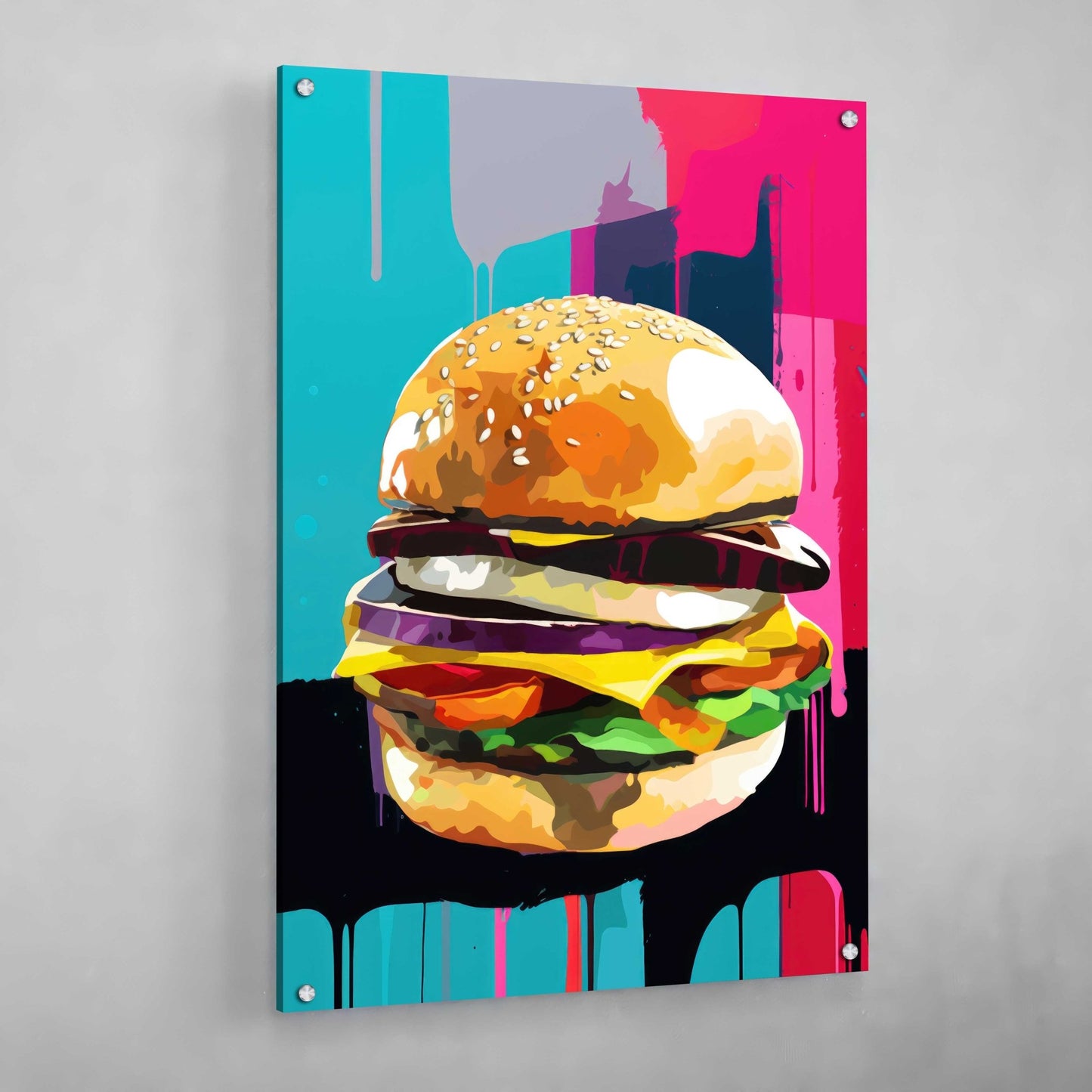 Pop Art Burger Canvas - Luxury Art Canvas