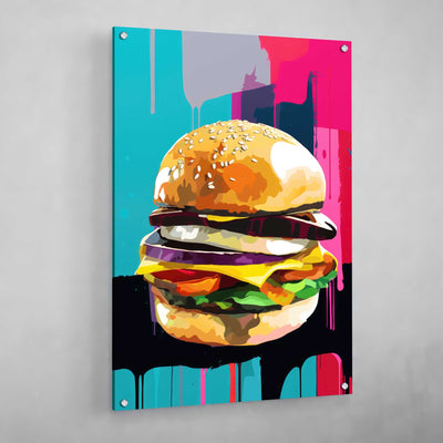 Pop Art Burger Canvas - Luxury Art Canvas