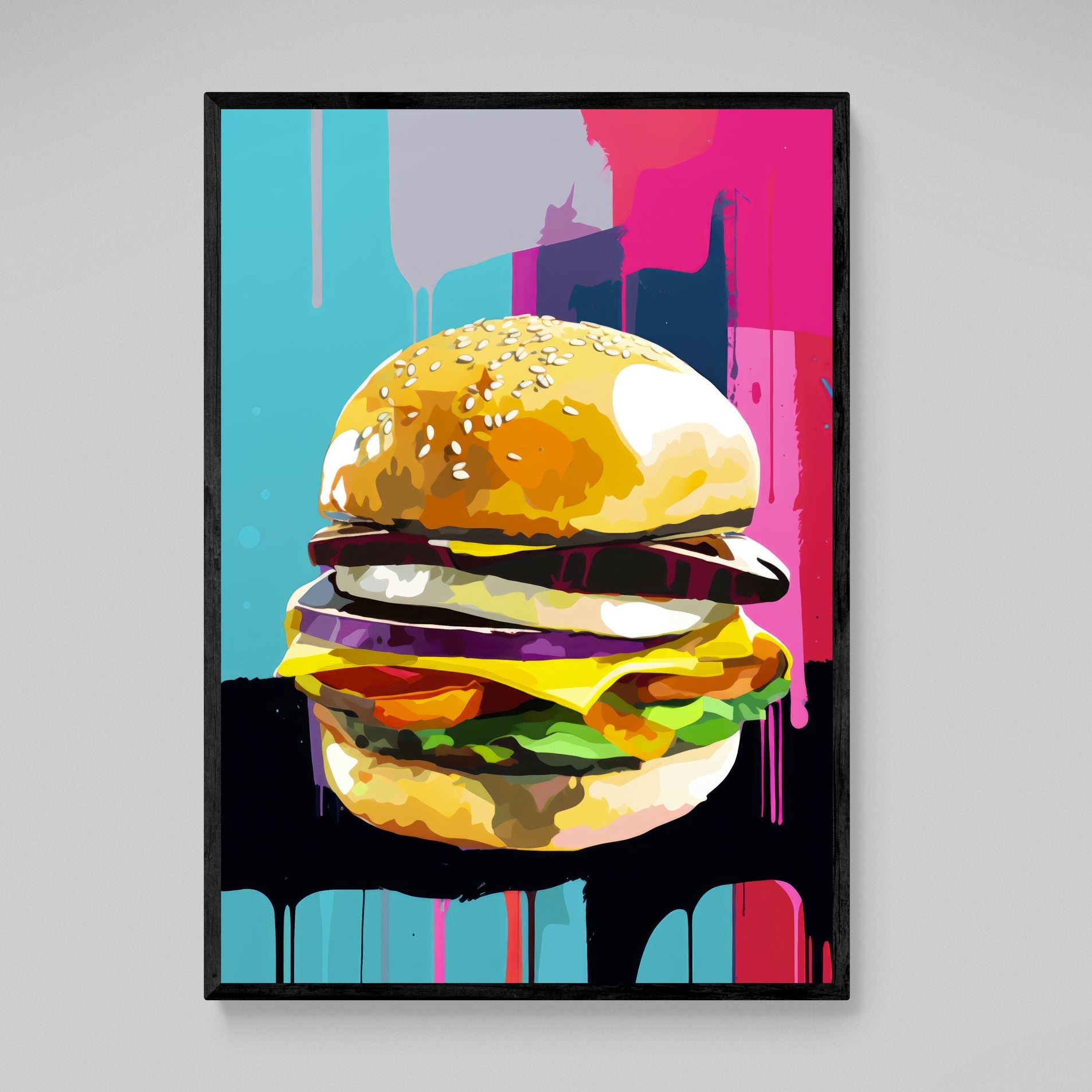 Pop Art Burger Canvas - Luxury Art Canvas