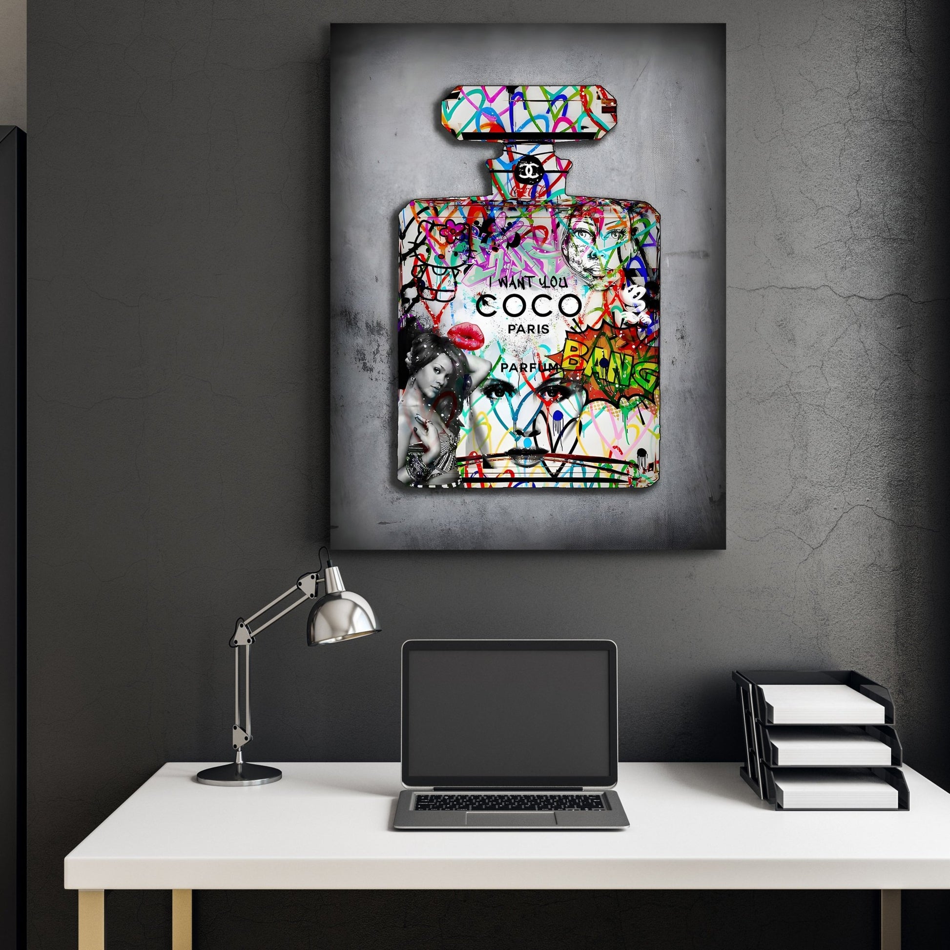 Pop Art Chanel Wall Art - Luxury Art Canvas