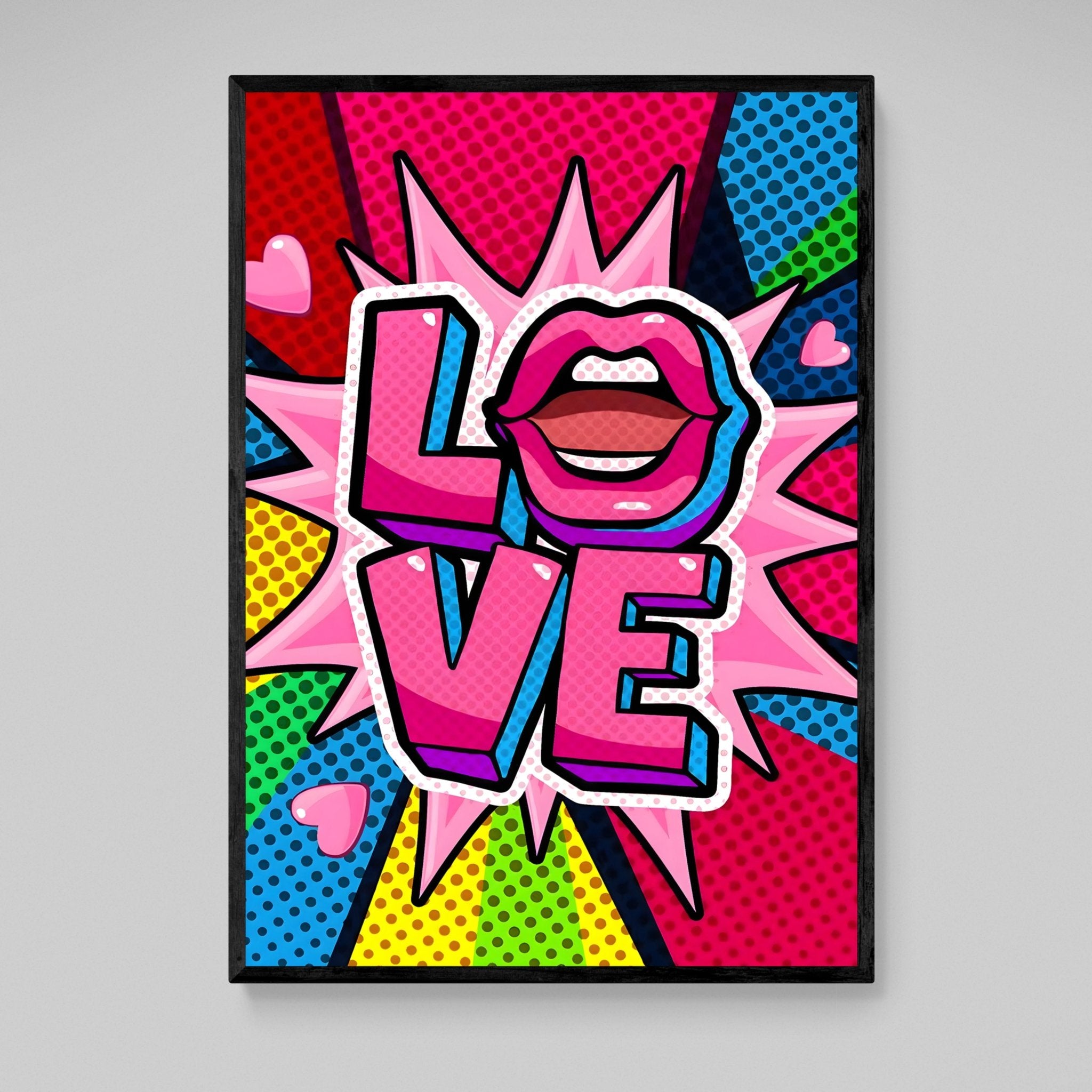 Pop Art Love Canvas - Luxury Art Canvas