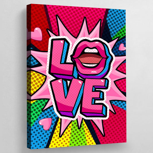 Pop Art Love Canvas - Luxury Art Canvas