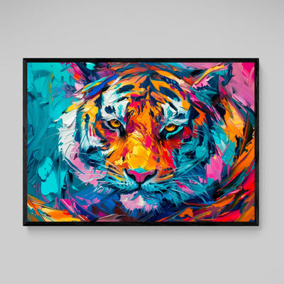 Pop Art Tiger Wall Art - Luxury Art Canvas
