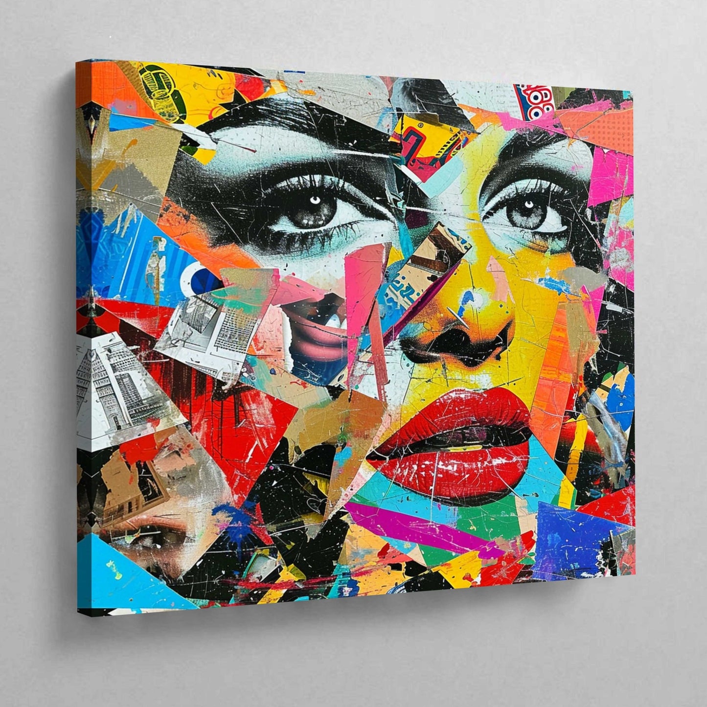 Pop Art Woman Face Canvas - Luxury Art Canvas