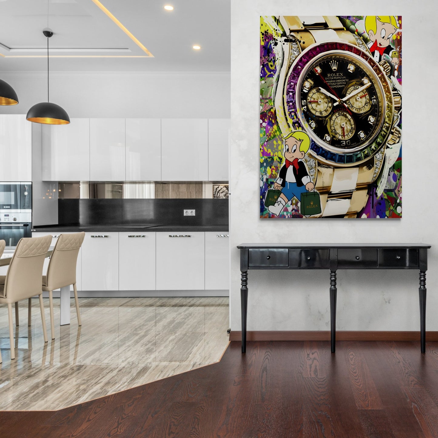 Richie Rich Rolex Wall Art - Luxury Art Canvas