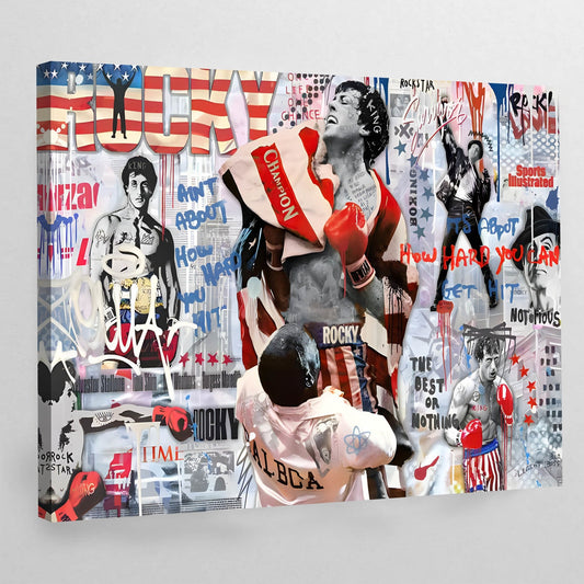 Rocky Graffiti Wall Art - Luxury Art Canvas