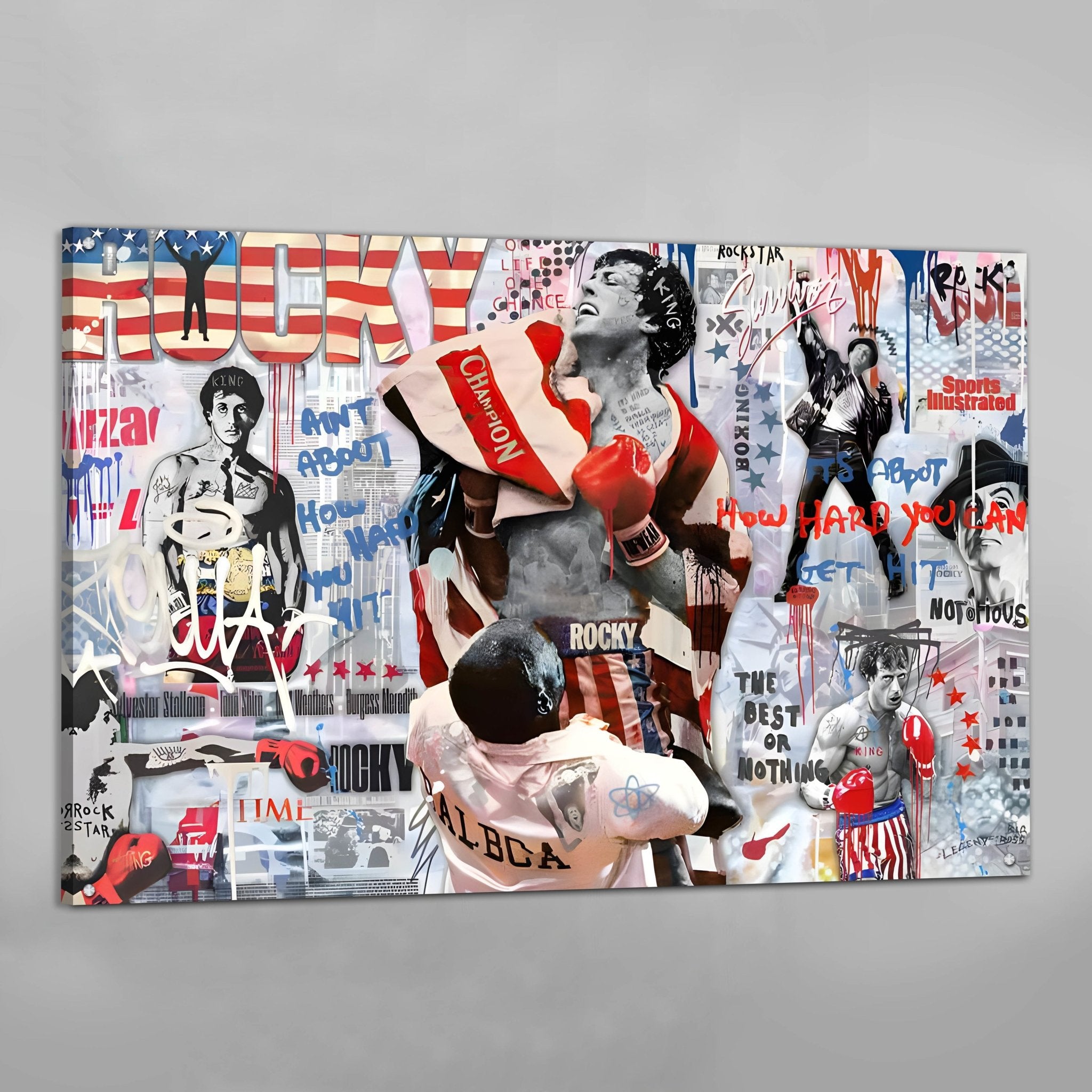 Rocky Graffiti Wall Art - Luxury Art Canvas