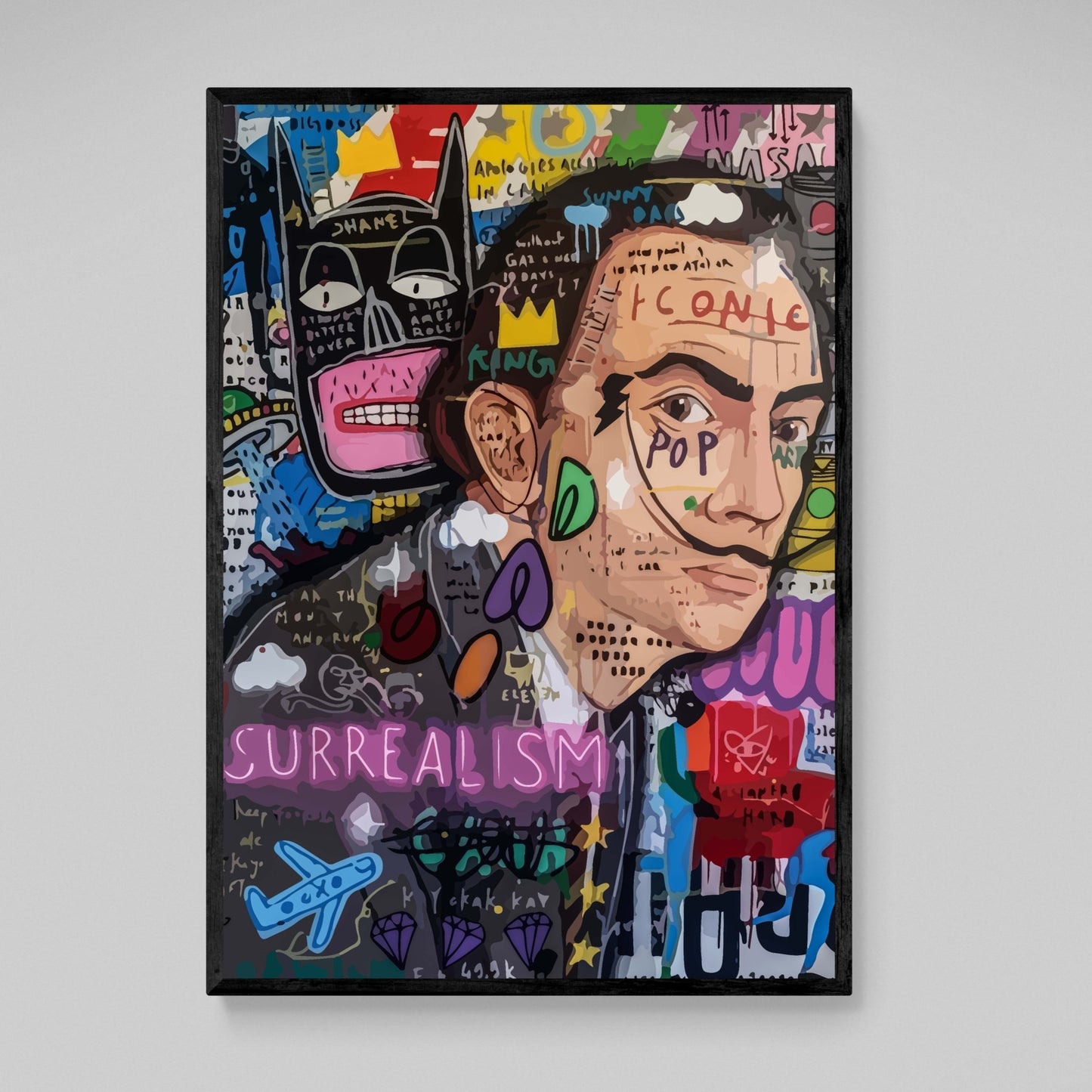 Salvador Dali Graffiti Wall Art - Luxury Art Canvas