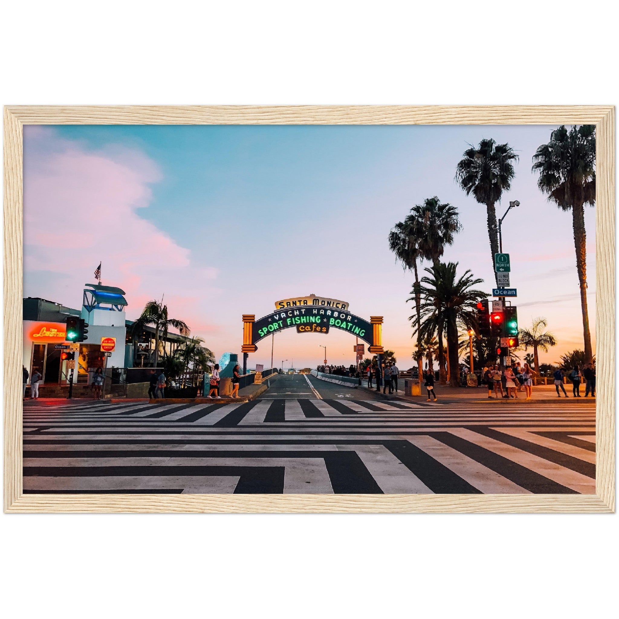 Santa Monica Sign Wall Art - Luxury Art Canvas