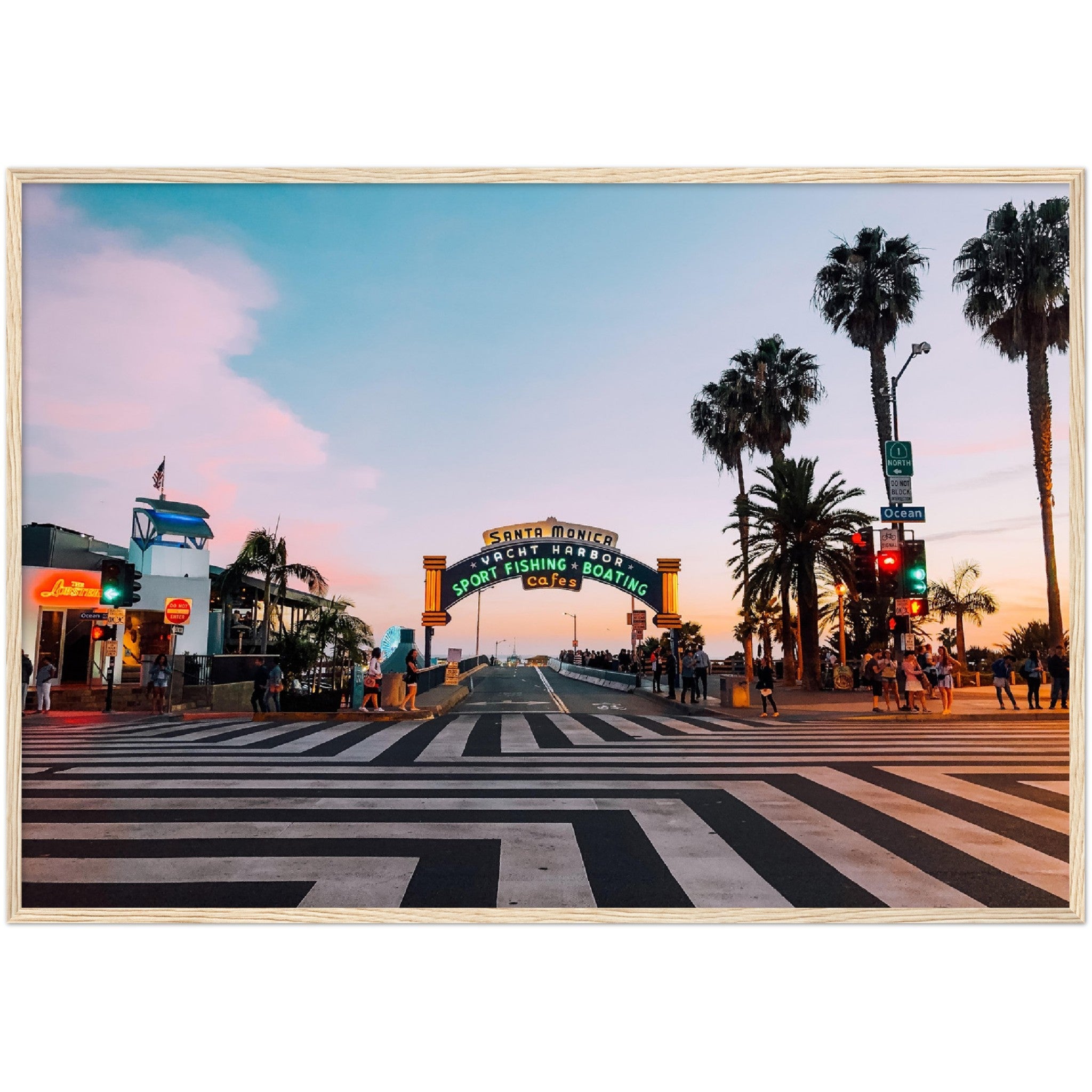 Santa Monica Sign Wall Art - Luxury Art Canvas