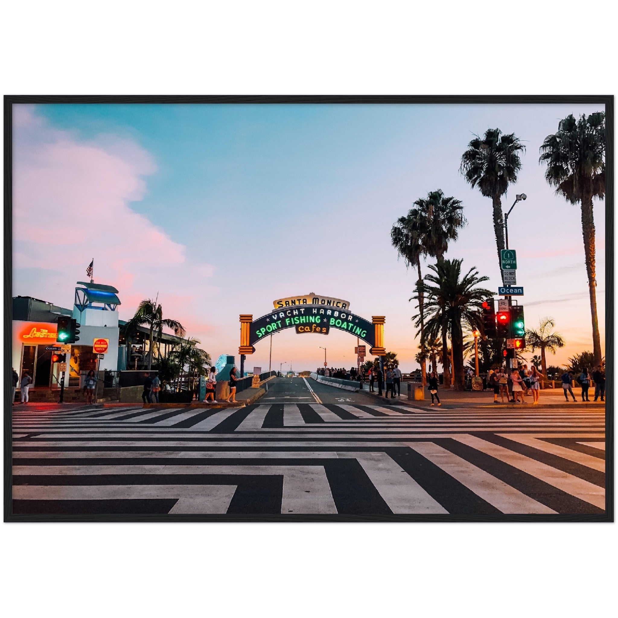 Santa Monica Sign Wall Art - Luxury Art Canvas