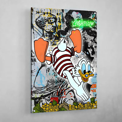 Scrooge Graffiti Wall Art - Luxury Art Canvas