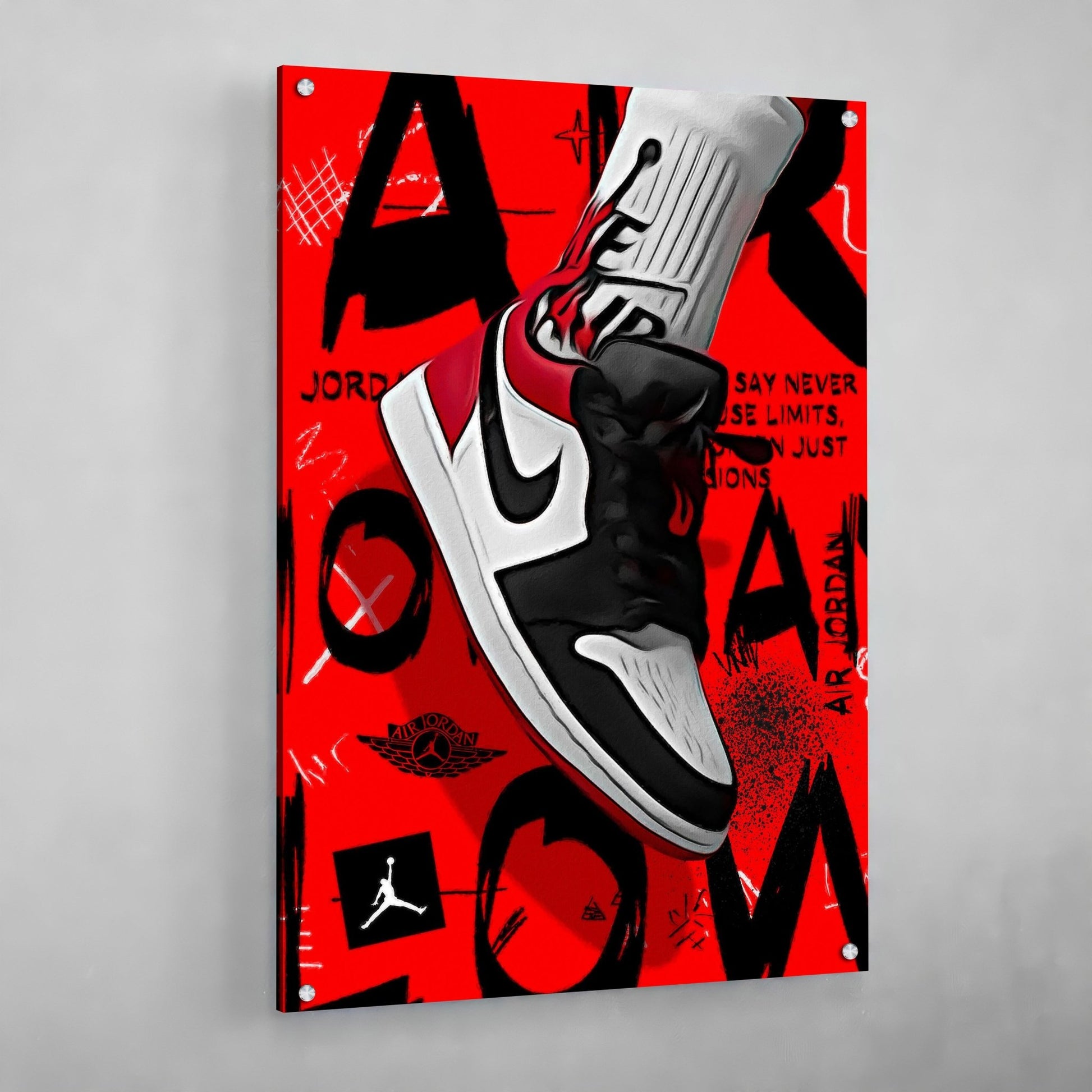 LV Hi Top Sneaker Shoes Nike Jordan Graffiti Pop Art Wall Art