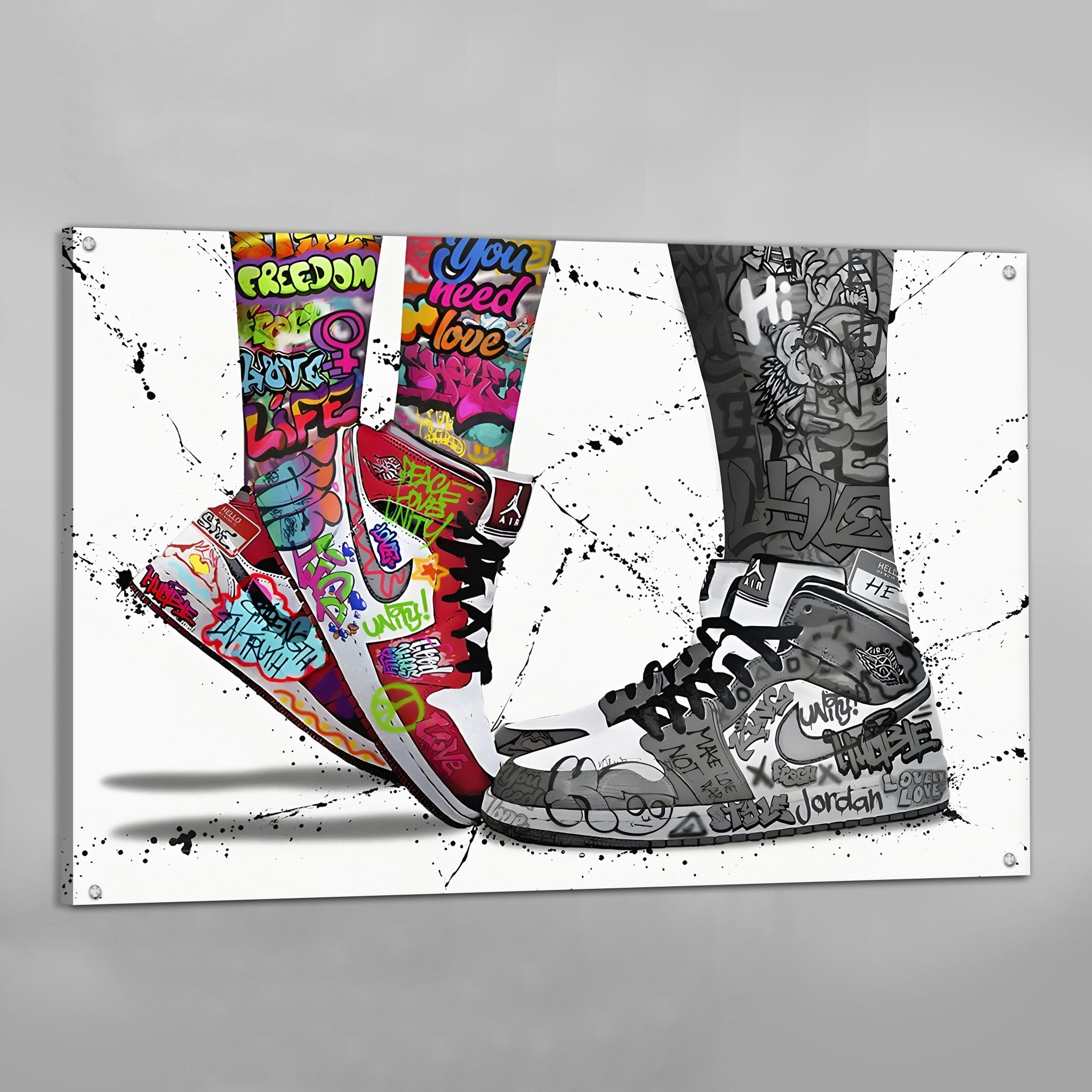 Sneakers Graffiti Wall Art - Luxury Art Canvas