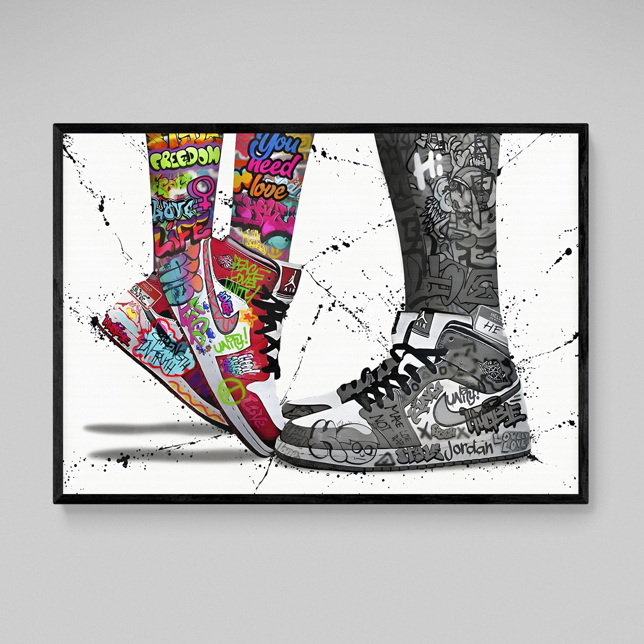 Sneakers Graffiti Wall Art - Luxury Art Canvas