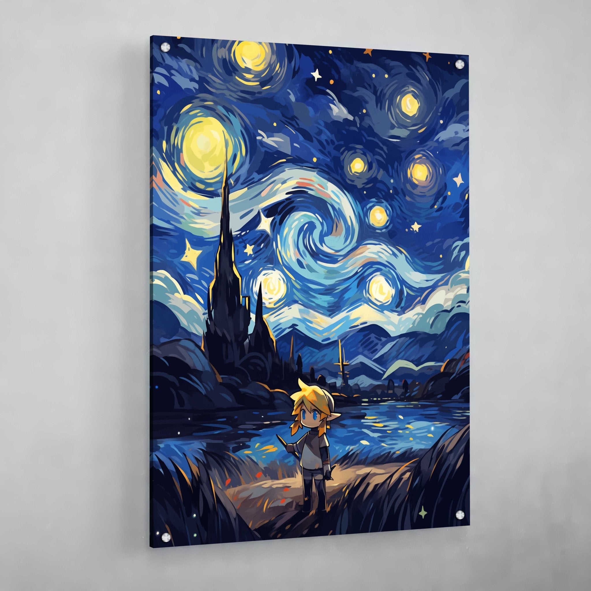 Starry Night Zeld Anime Wall Art - Luxury Art Canvas