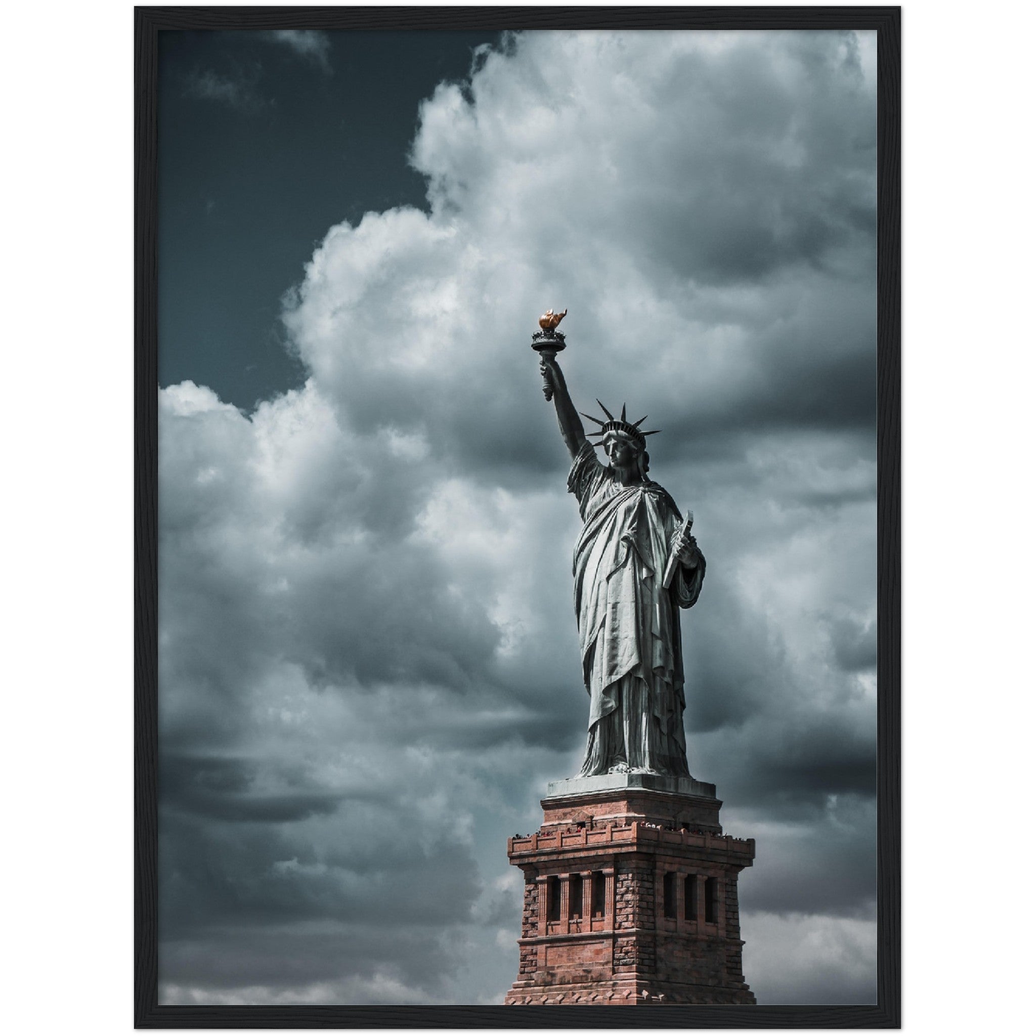 Statue of Liberty Clouds Wall Art - Luxury Art Canvas
