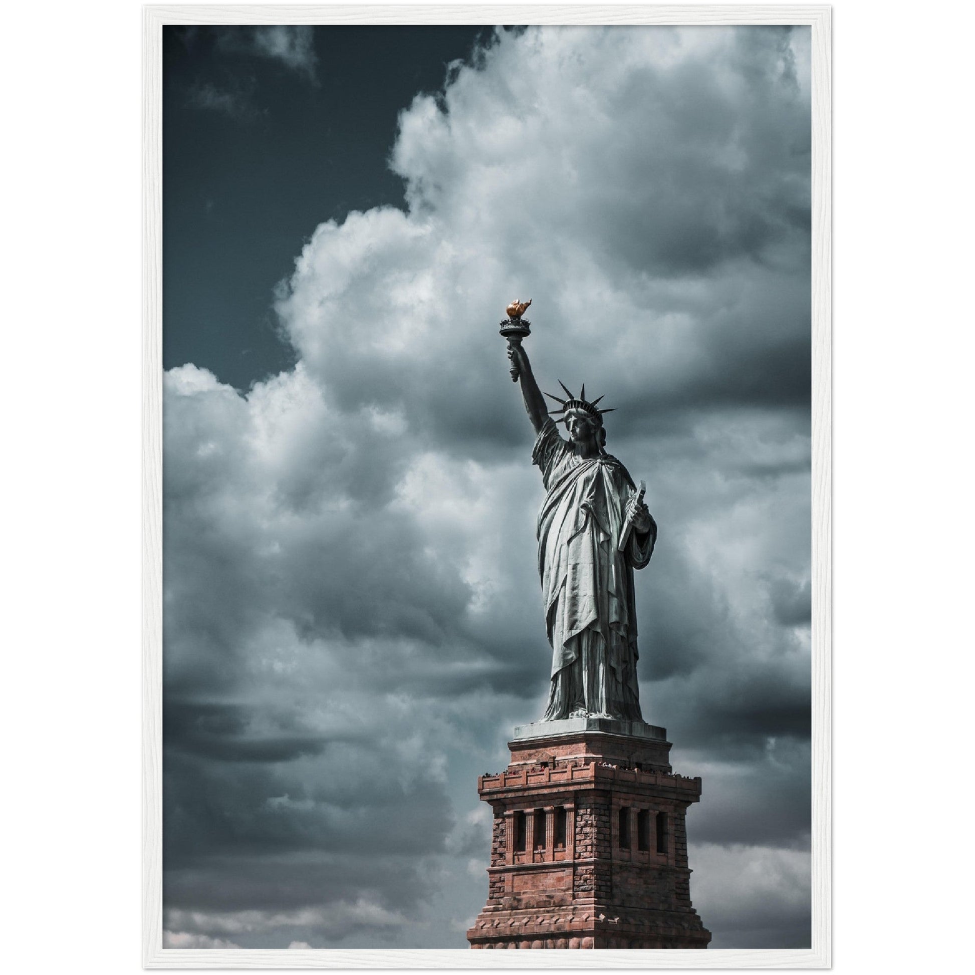 Statue of Liberty Clouds Wall Art - Luxury Art Canvas