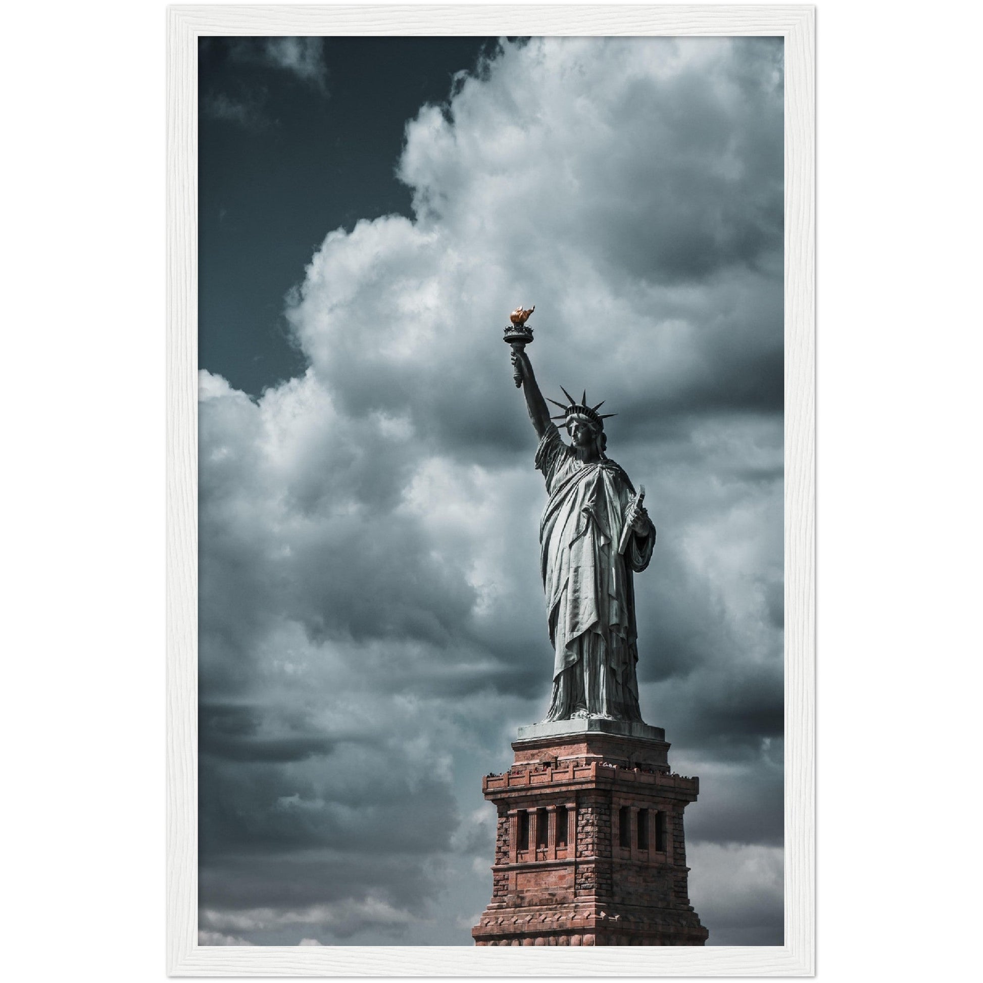 Statue of Liberty Clouds Wall Art - Luxury Art Canvas