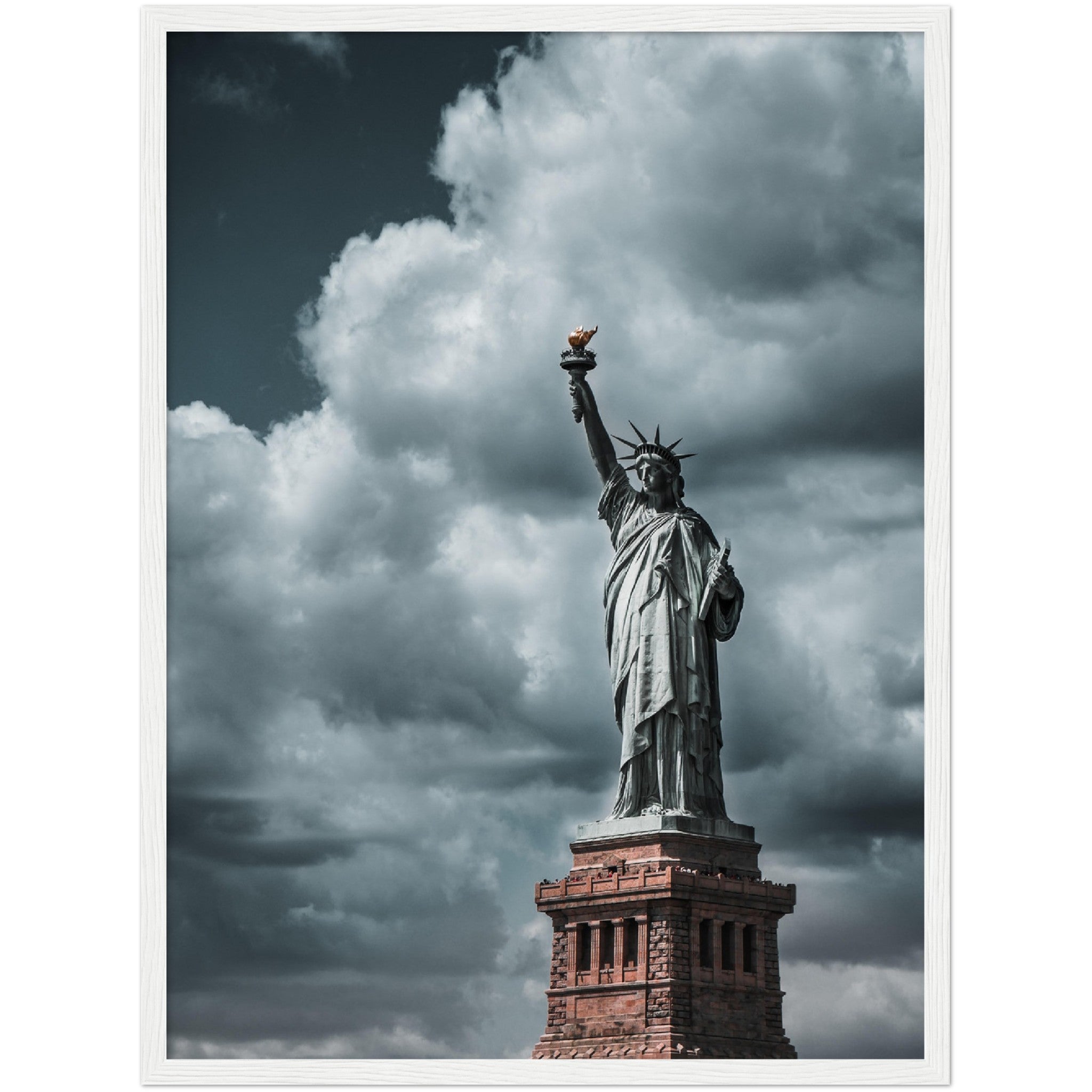 Statue of Liberty Clouds Wall Art - Luxury Art Canvas