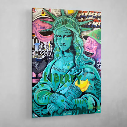 Statue Of Liberty Graffiti Wall Art - Luxury Art Canvas