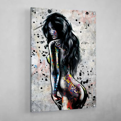 Street Art Female Body Wall Art - Luxury Art Canvas