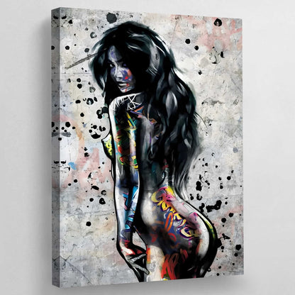 Street Art Female Body Wall Art - Luxury Art Canvas