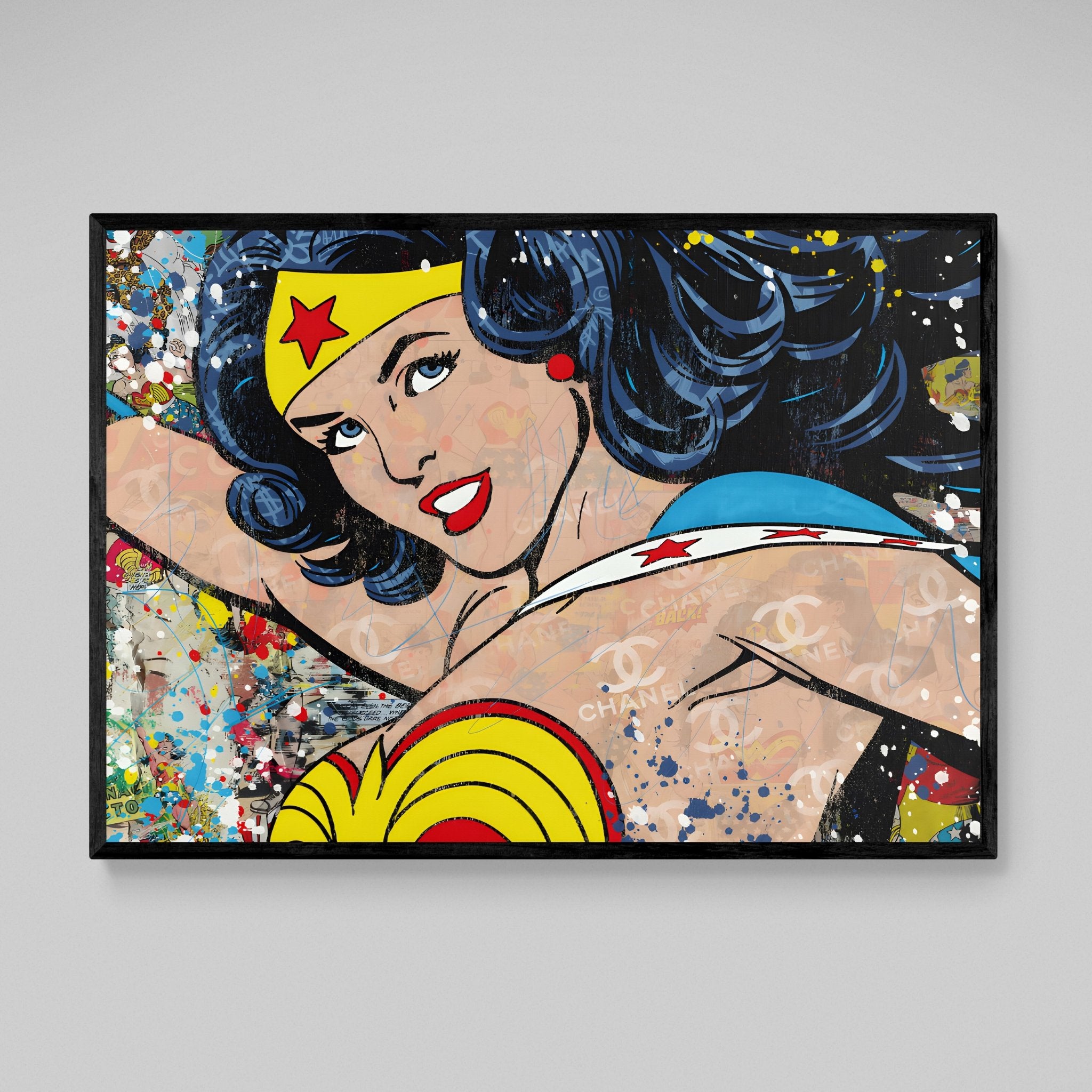 Superhero Woman Pop Art Canvas - Luxury Art Canvas