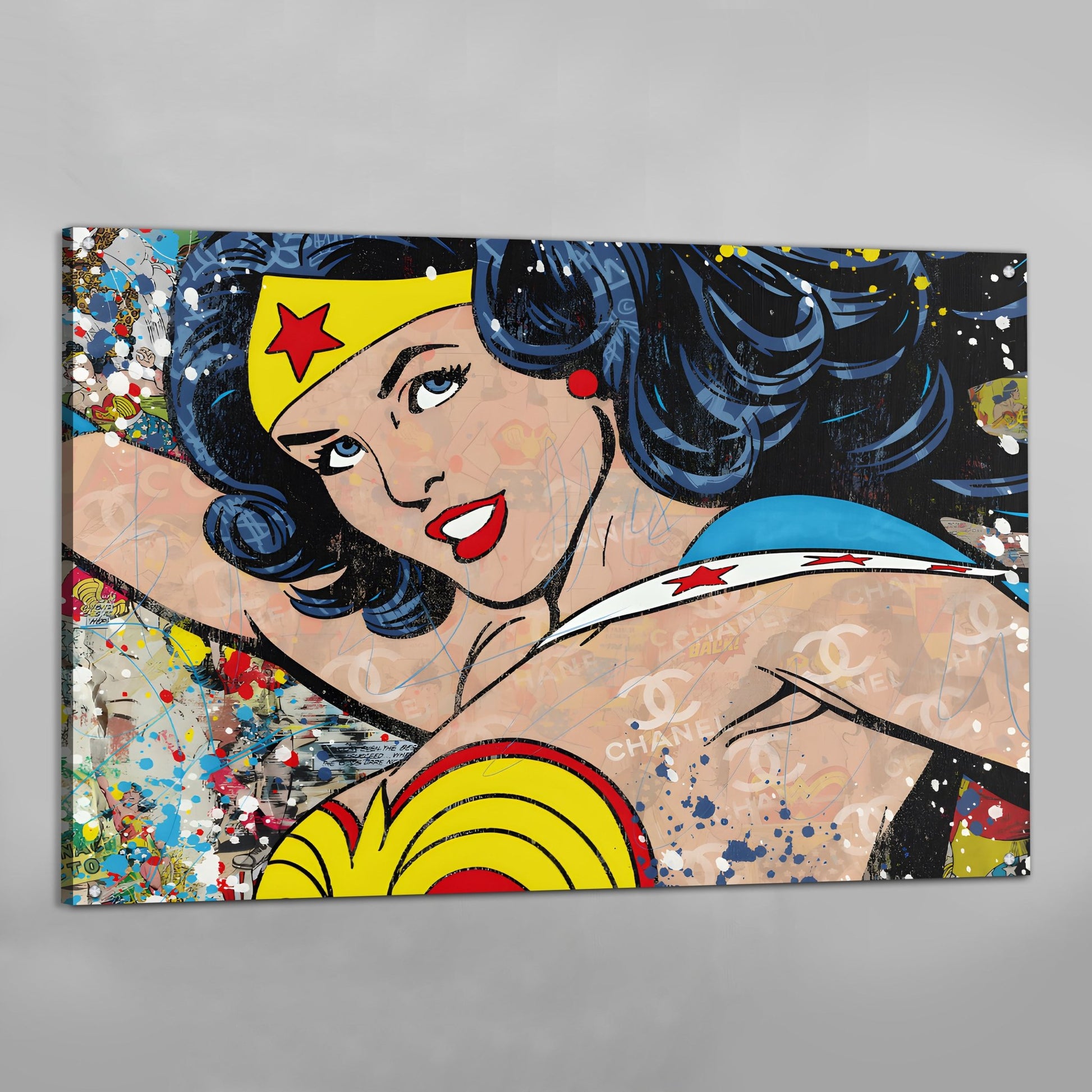 Superhero Woman Pop Art Canvas - Luxury Art Canvas
