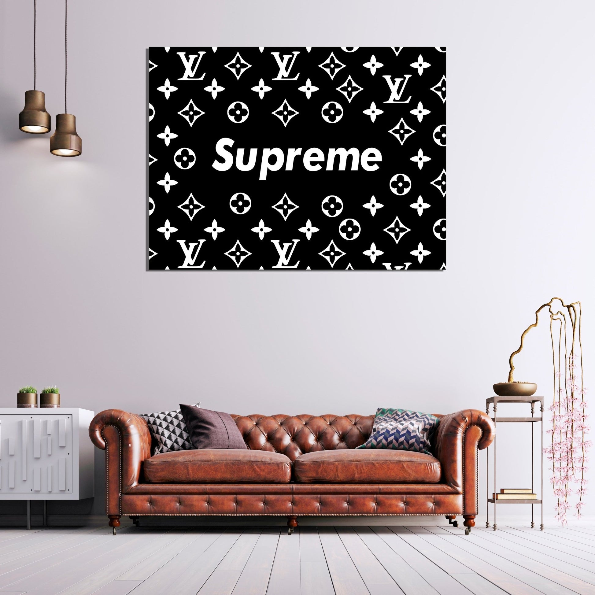 Supreme Louis Vuitton Wall Art