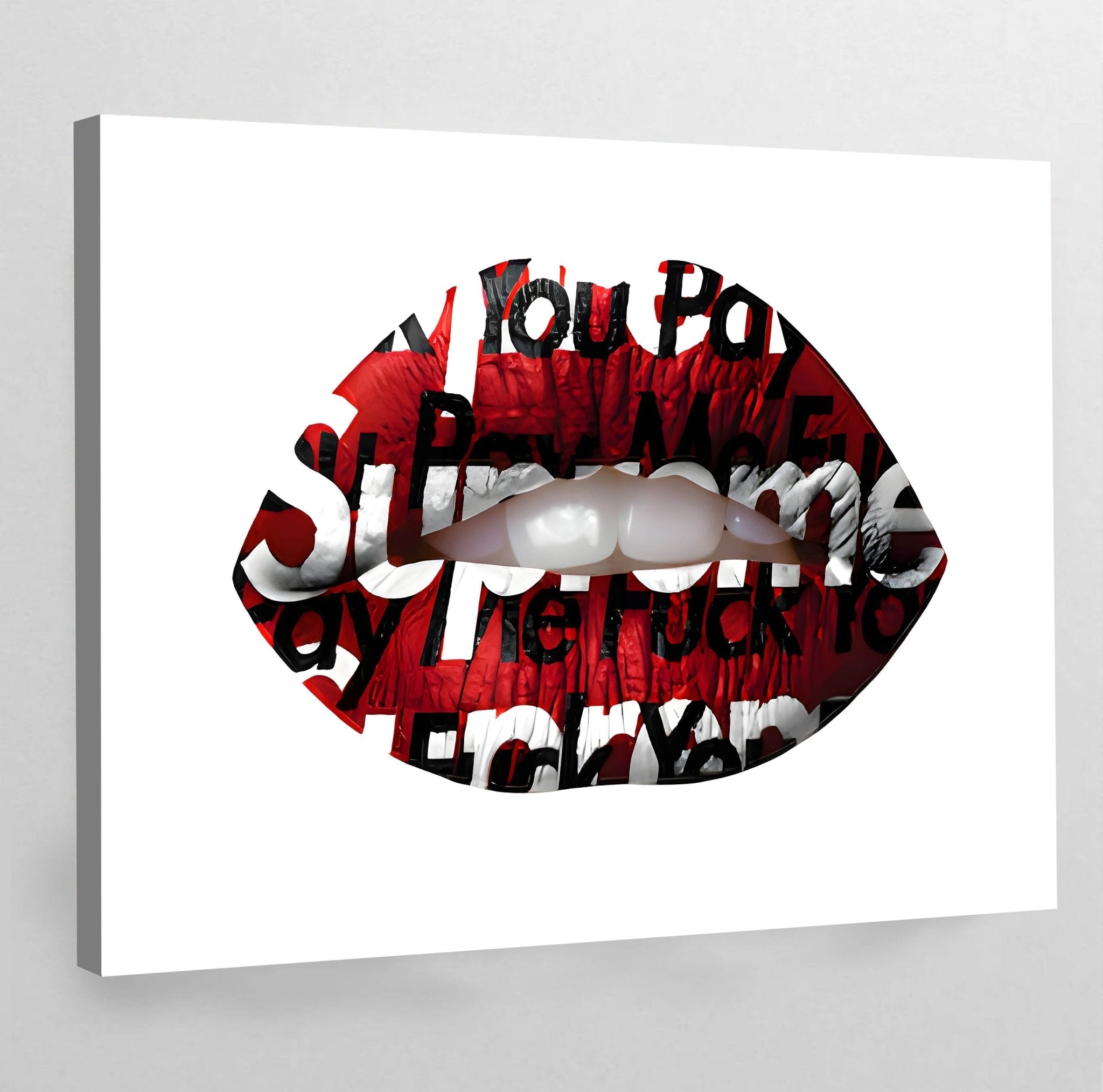 Supreme Lips Wall Art - Luxury Art Canvas