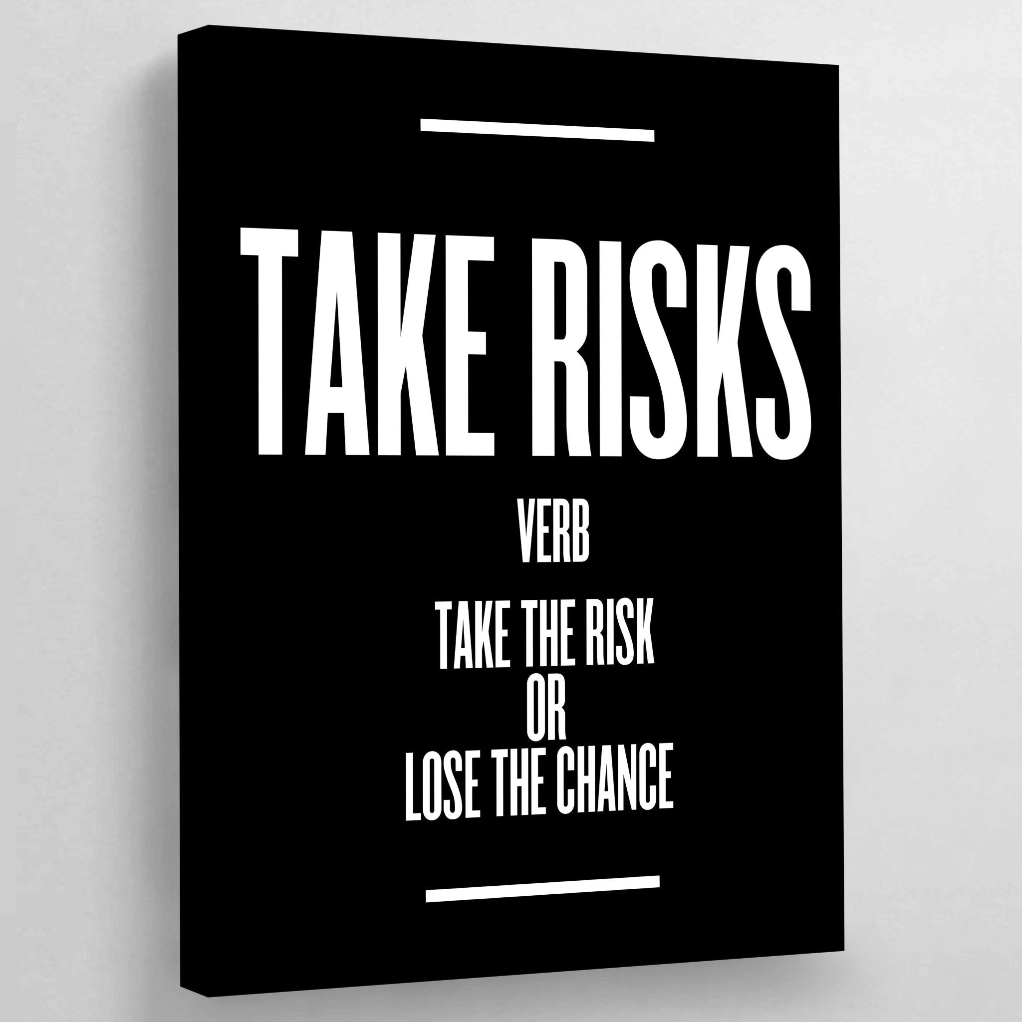 Take Risks Wall Art - Luxury Art Canvas