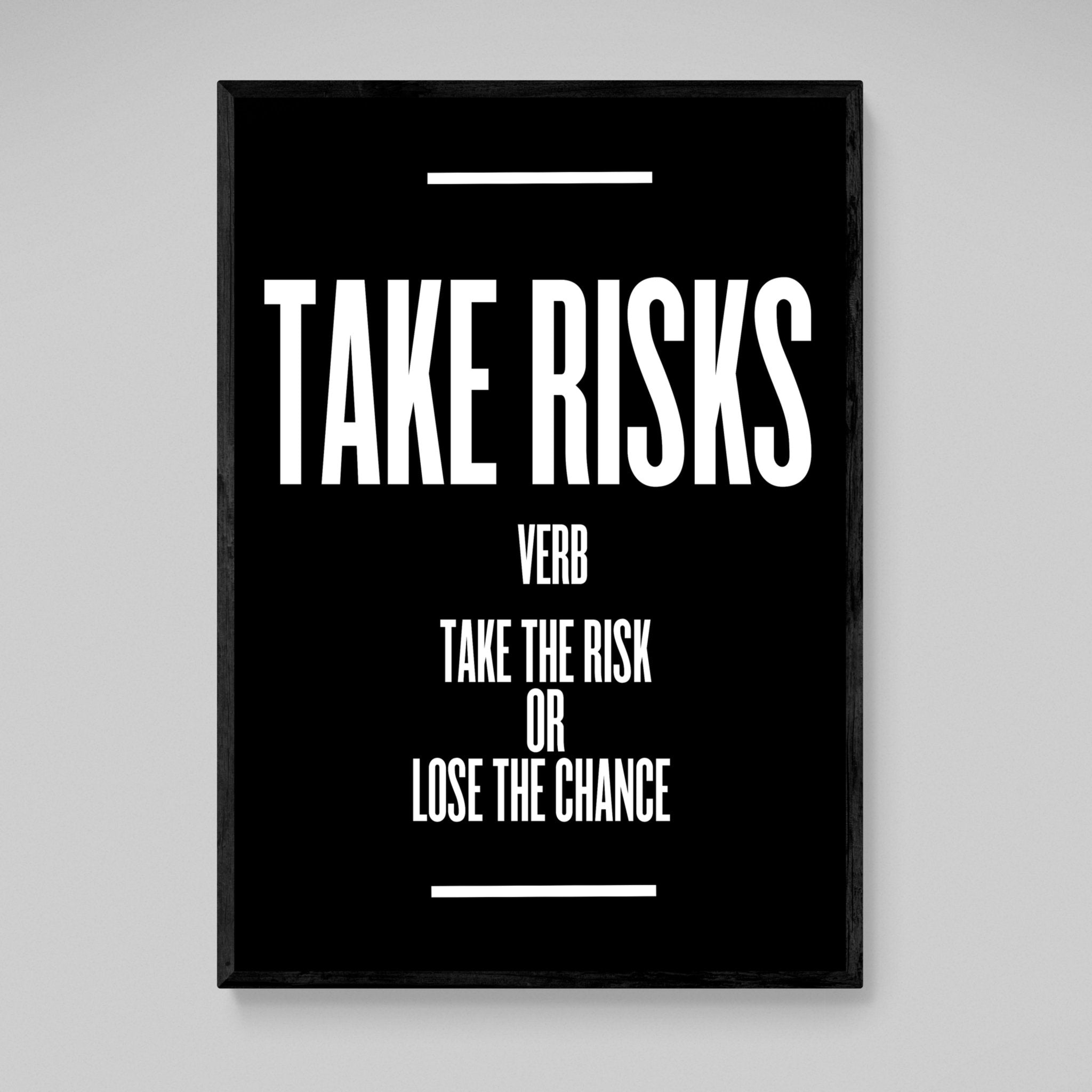 Take Risks Wall Art - Luxury Art Canvas